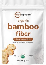 Organic Bamboo Fiber Powder, 2lbs  Keto Flour for 32 Ounce Pack of 1 