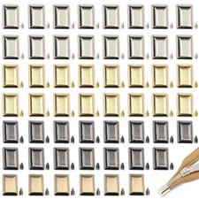 80 Sets 4 Colors Alloy Zipper Stopper Ends Pull Top Stoppers silver