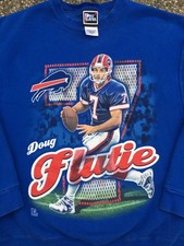 Vtg Buffalo Bills Sweatshirt Doug Flutie 90s Pro Player Crewneck size Large