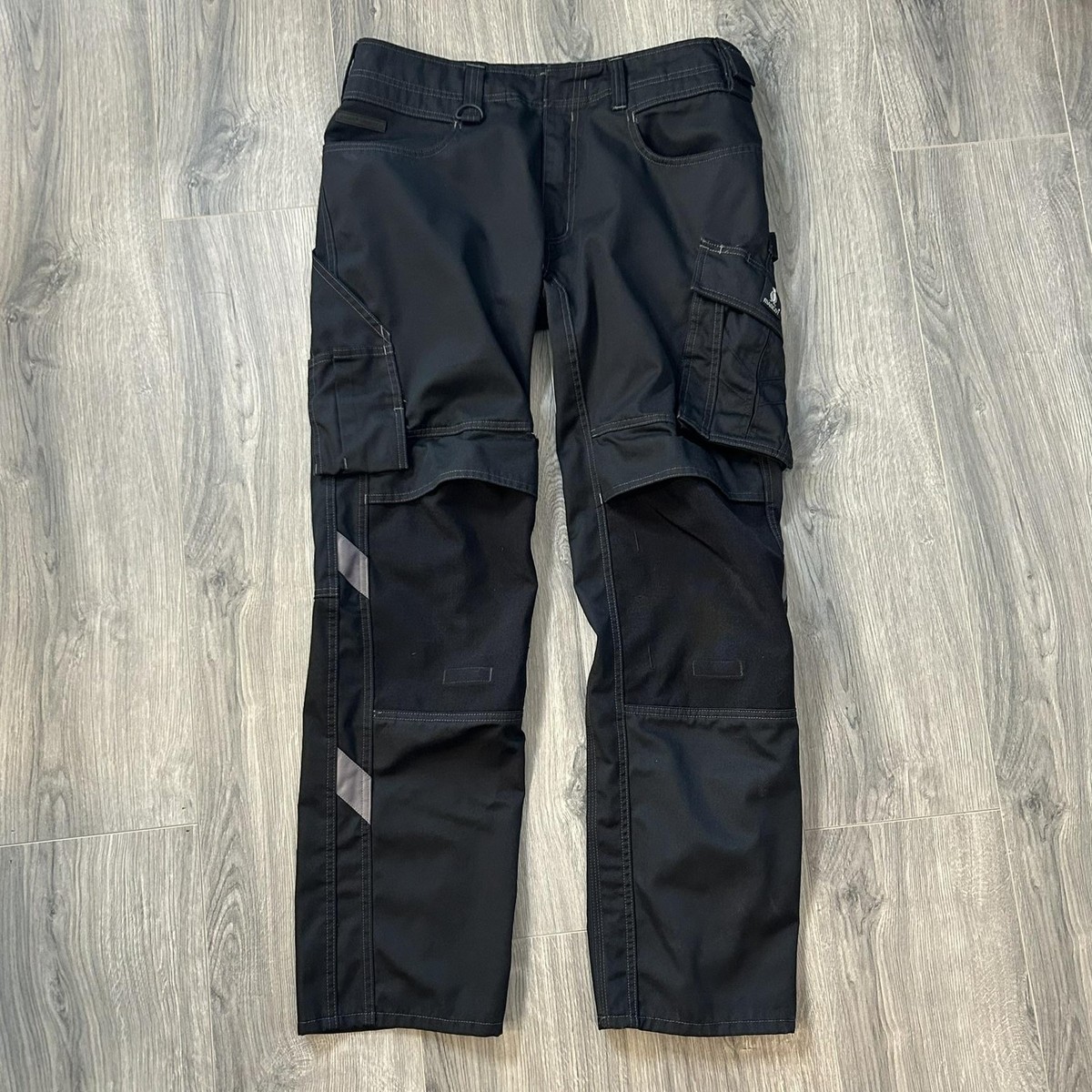 Mascot Pants Mens 34x31.5 Black Workwear Cargo Cordura Reinforced
