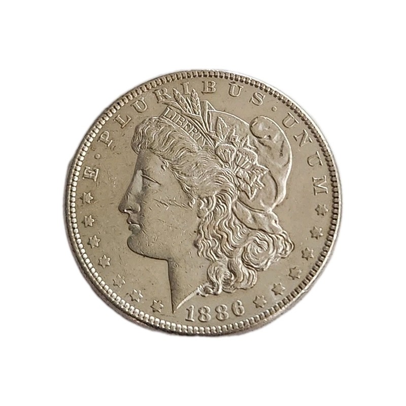 1886 $1 Morgan Silver Dollar BU Nice Luster 90% Silver #37