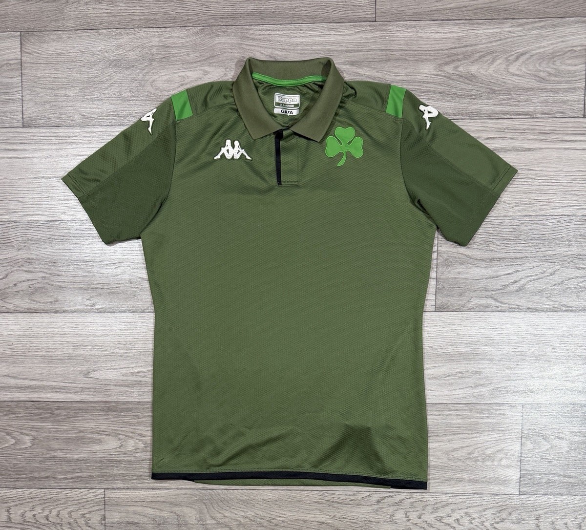 パナシナイコスFC Kappa グリーンシャツ Panathinaikos 2019 2020 Training Polo Football Jersey Soccer Shirt