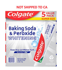 Colgate Baking Soda & Peroxide Whitening Toothpaste Brisk Mint 5 Pk 8oz Tubes 0.47 per gallon