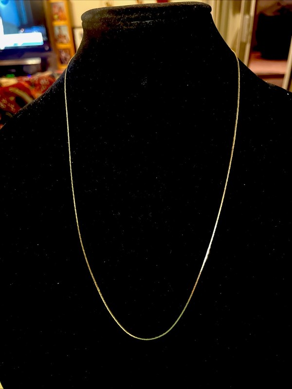 Vintage Gold Tone Double Square Link Chain Necklace 24”