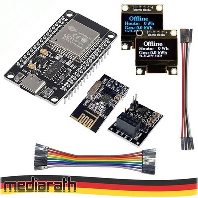 OpenDTU Hoymiles DIY Kit Display SSD1306 + ESP32 + NRF24L01Plus + Socket + Kabel