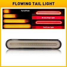 100 Led Car Truck Drl Led Light Bar Brake Flowing Turn Signal Strip Red Yellow