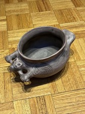 Vintage Cahokia Mounds Ceramic Beaver Effigy Bowl Pot - SM 11 - LARGE