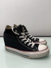 Converse Chuck Taylor All Star Lux Wedge High Black Womens Size 7 US