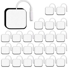 TENS Unit Electrode Pads 24PCS - SM Electrodes 2x2", Reusable 2OZ, Off-white
