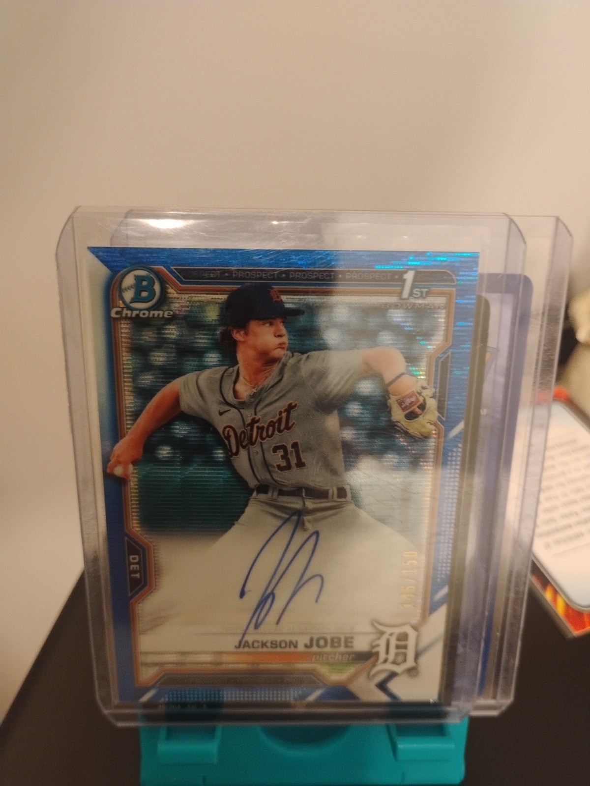 2021 Bowman Draft - Chrome Draft Pick Autographs Jackson Jobe #CDA-JJ Blue...