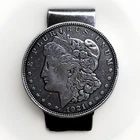 Morgan 1921 Silver Dollar Coin On Sterling Silver Money Clip