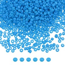 Glass Beads 2mm Hole Loose Beads for Bracelet Earring Making Sky Blue
