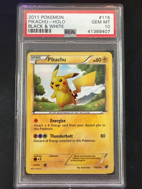 2011 POKEMON BLACK & WHITE #115 PIKACHU-HOLO BLACK & WHITE