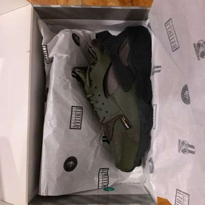 Nike Air Huarache Cordura Cargo Khaki Black Mens 11.5 DO6703-300 Sneakers