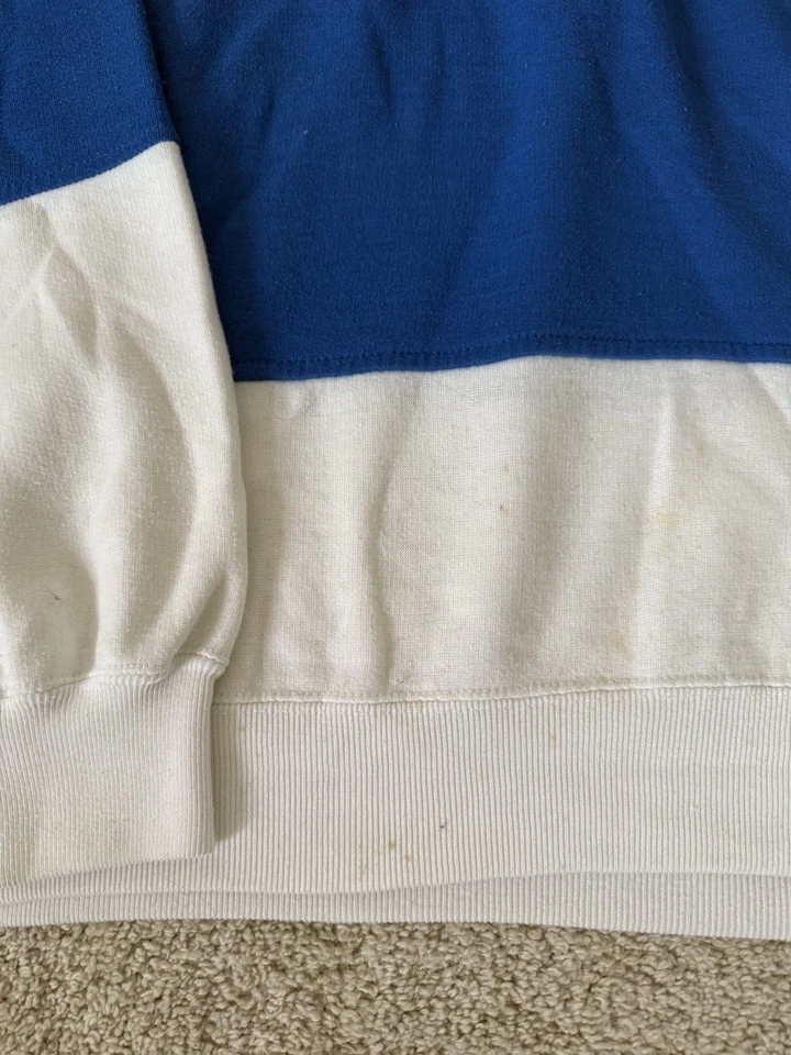 Sudadera Polo De Colección Años 80 Nike Rugby Para Hombres M Pullover Azul Blanco Retro Preppy Foto 2 de 4