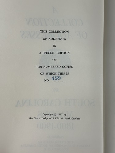 Collection of Addresses by South Carolina Masons 1800-1900, Masonic History SC - Imagen 11 de 17