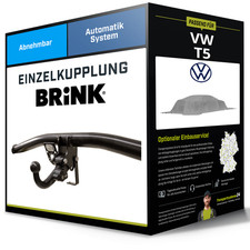 Abnehmbare Anhängerkupplung für VW T5 04.2003-09.2009 Kasten/Bus Brink NEU