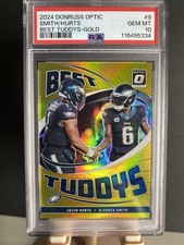 2024 PANINI OPTIC BEST TUDDYS #9 HURTS/SMITH BEST TUDDYS-GOLD PSA 10 POP 2 -3/10