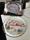 CHRISTMAS STUDIOS CRYSTAL CLEAR 1992 "WINTER ESTATES" JAPAN ROUND 14" PLATTER   — photo 1