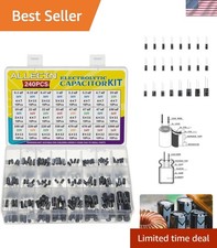 24 Values Electrolytic Capacitor Assortment Kit from 0.1uF to 1000uF 10V 16V ...