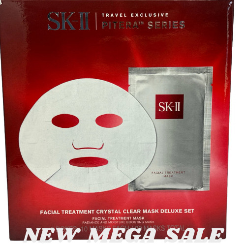 SK-II Travel Exclusive Facial Treatment Crystal Clear Mask Deluxe Set; 20 MASKS