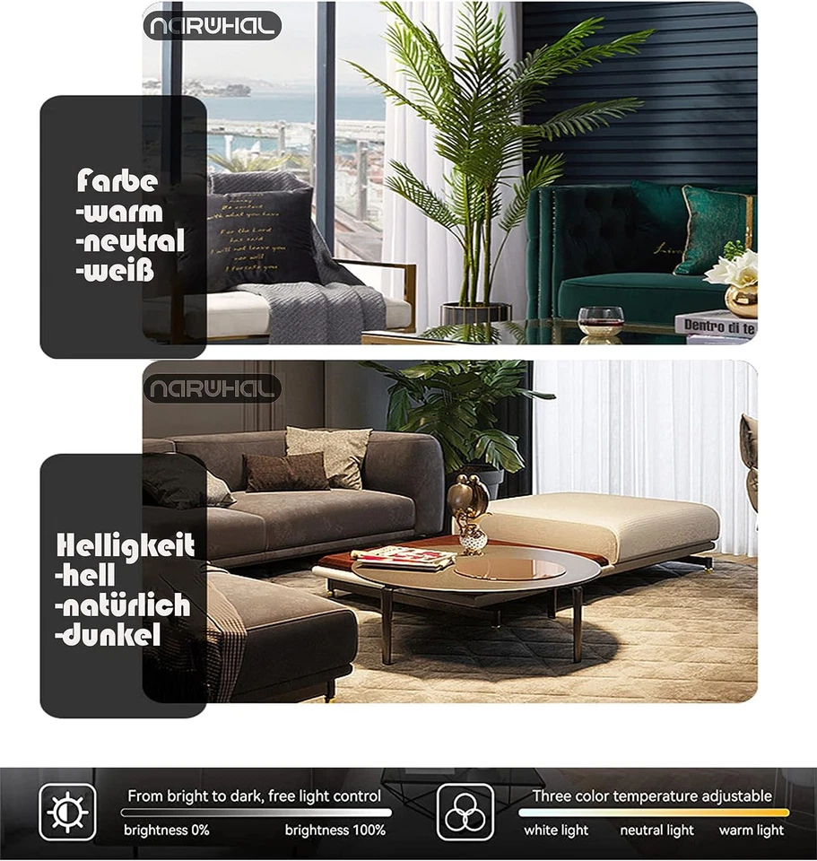 LED Ventilatore Da Soffitto, Ventilatore Da Soffitto Con Luce E Telecomando, Lam - Immagine 3 di 4