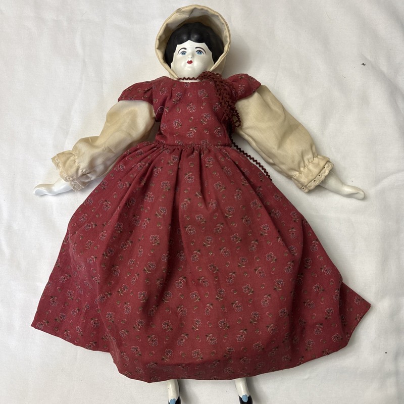 Antique German China Head Doll 16-inch Possibly From The Mid to Late 1800s