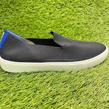 Rothy's The Original Womens Size 9 Black Blue Classic Comfort Slip On Shoes