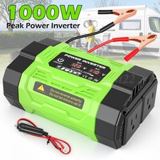 Car Power Inverter 1000W DC 12V To AC 110V Pure Sine Wave Solar Converter 6 Port