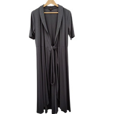 Quince Women Gray Basic Sleeved Dress L