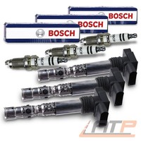 3X ZÜNdspule + 3X Bosch ZÜNdkerze FÜR Seat Ibiza Skoda Fabia VW Polo FOX 1.2