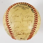 1937-38 New York Yankees World Champions Team Signed Baseball Joe DiMaggio, M...