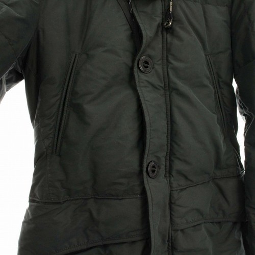 Piumino Pewtery PEUTEREY 47223030 pelliccia di pecora cappuccio cappotto XS blu navy G usato f9 - Foto 7 di 9