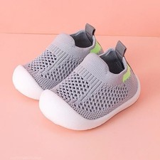 Spring Summer Toddler Shoes Breathable Knitted Kids Sneakers Boys Slip-on Tennis