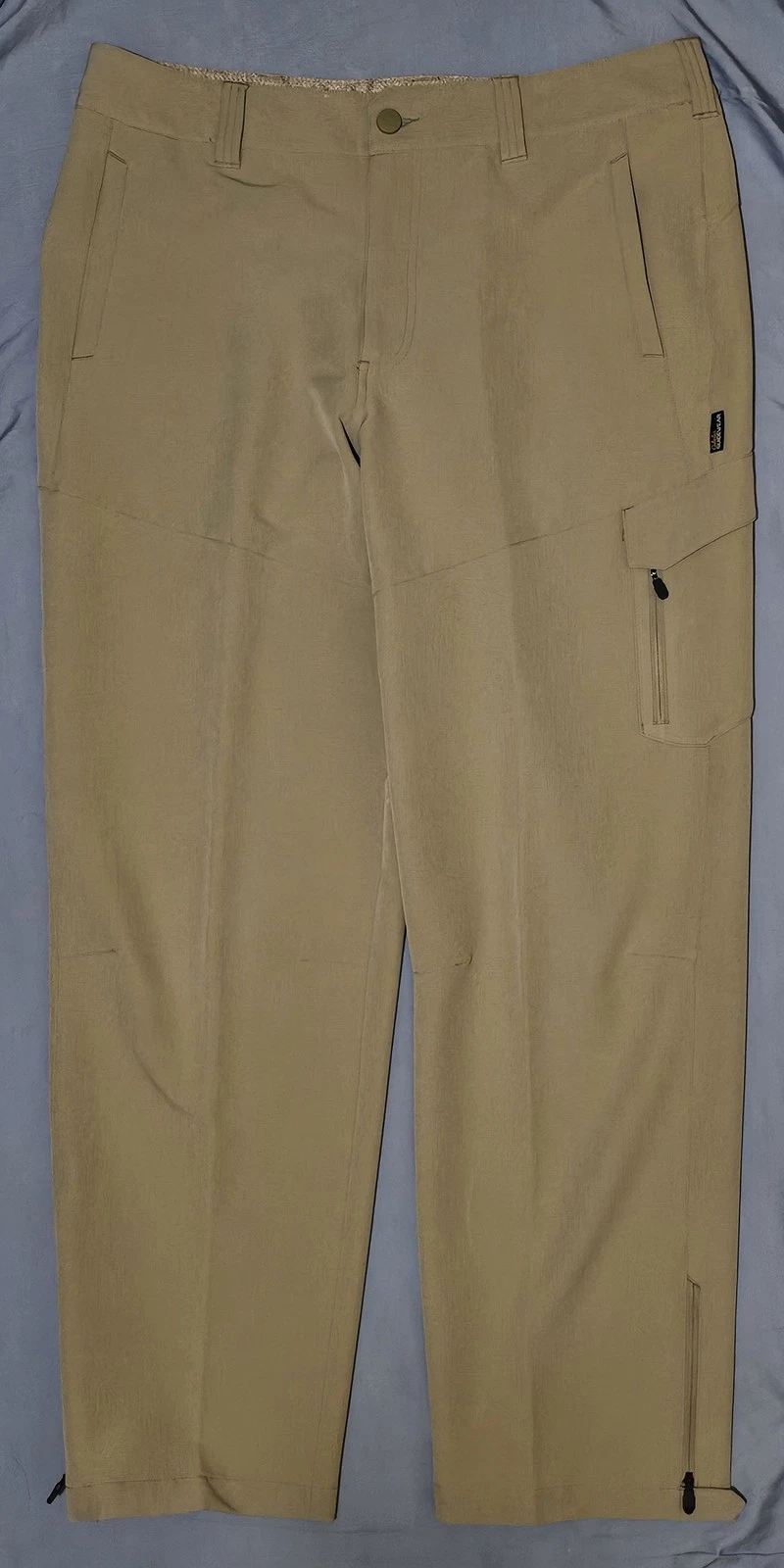 Cabelas Guidewear Pants Mens 36x32 Khaki Zip Cargo Outdoor Fishing Hiking L LWT
