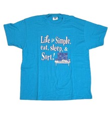 Vintage USPS Postal Worker Life Is Simple Eat Sleep & Sort T Shirt XL USA LEE
