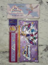 Vintage 90's Sky Dancers Pencil Pouch School Kit Ruler Eraser Sharpener Purple