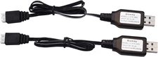 2 Pack 7.4V 1A USB Charger Cable with XH-3P Plug for 7.4V 2S Lipo Battery with X