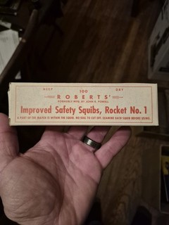 Vintage Empty Coal Miners Mining Squib Box Roberts Punxsutawney Pa