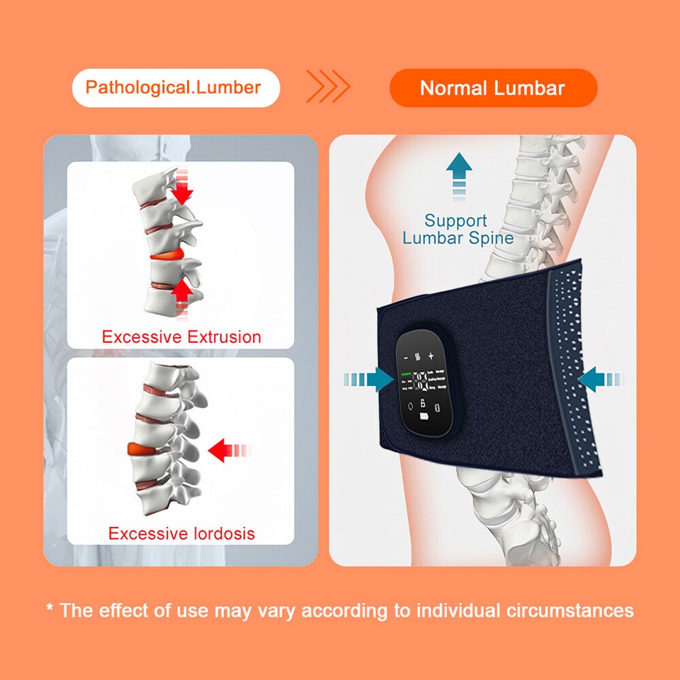 Heating Back Massager Belt Pain Relief 3 Vibration & 3 Air Pressure