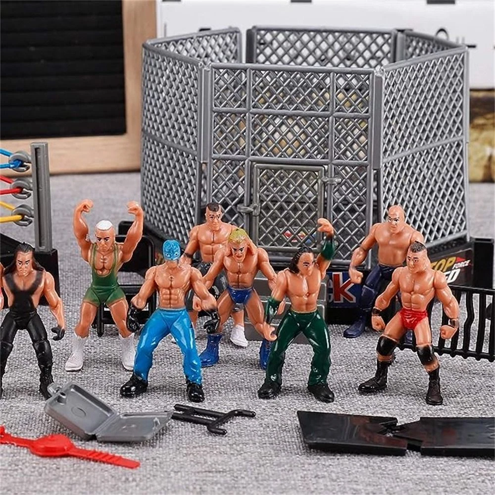 Fighting Station Wrestling Toys Wrestler Athlete Gladiator Model