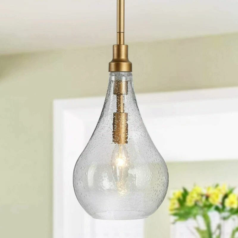 Seeded glass on sale pendant shade