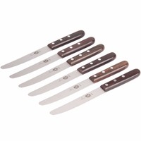 Victorinox Steak Knife Set 6 Steak Knives W/ 5.25 Wavy Round Tip Blades 46058 Victorinox Steak Knife Set 6 Steak Knives W/ 5.25 Wavy Round Tip Blades 46058