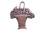ANTIQUES WOODCARVED FLOWERBASKET