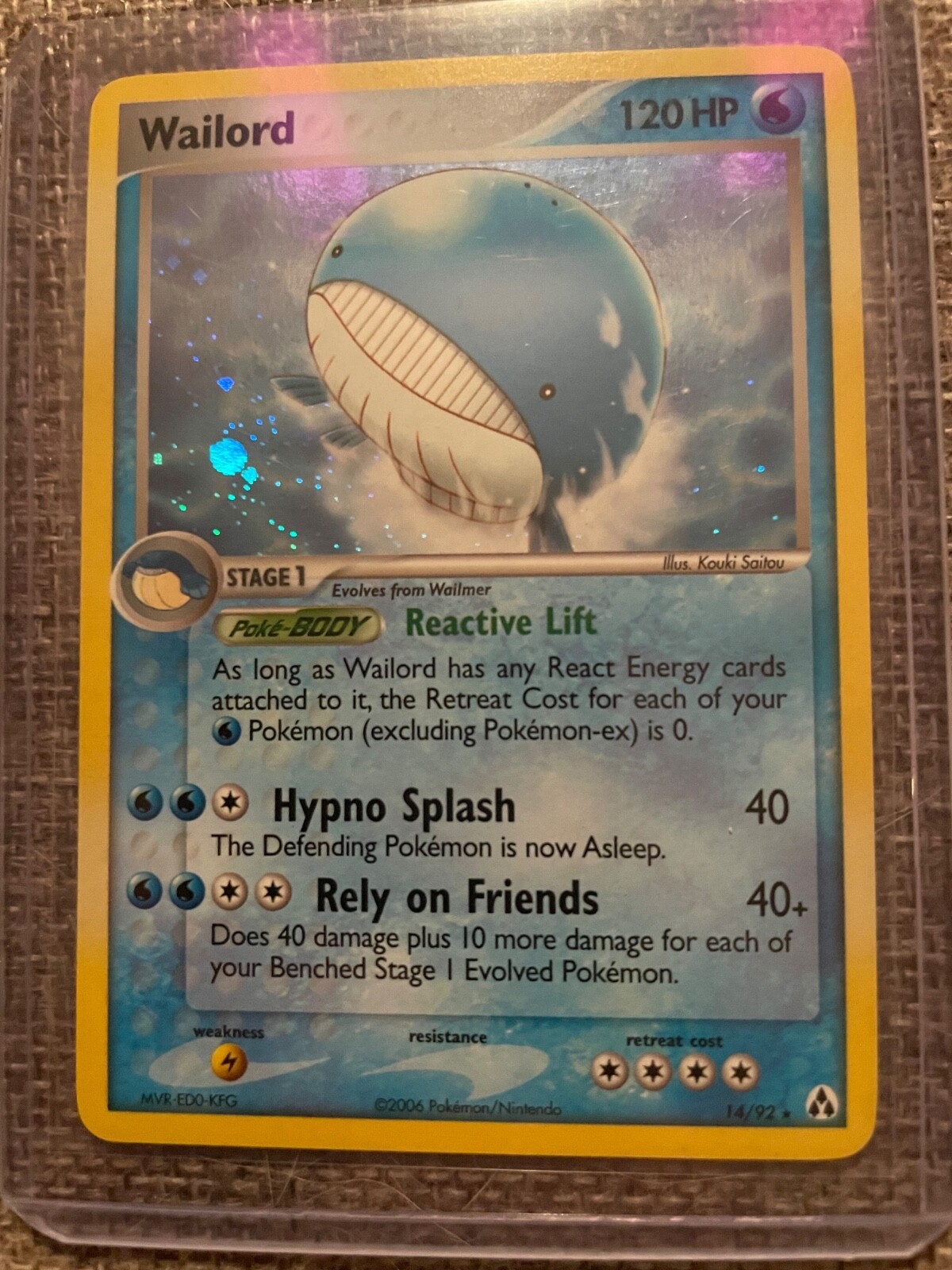 Pokemon WAILORD 14/92 (Holo Rare) Legend Maker - NM/Near Mint
