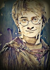 Tarjeta HARRY POTTER IMÁN NEVERA plástico laminado 2.x3. pulgadas aprox 