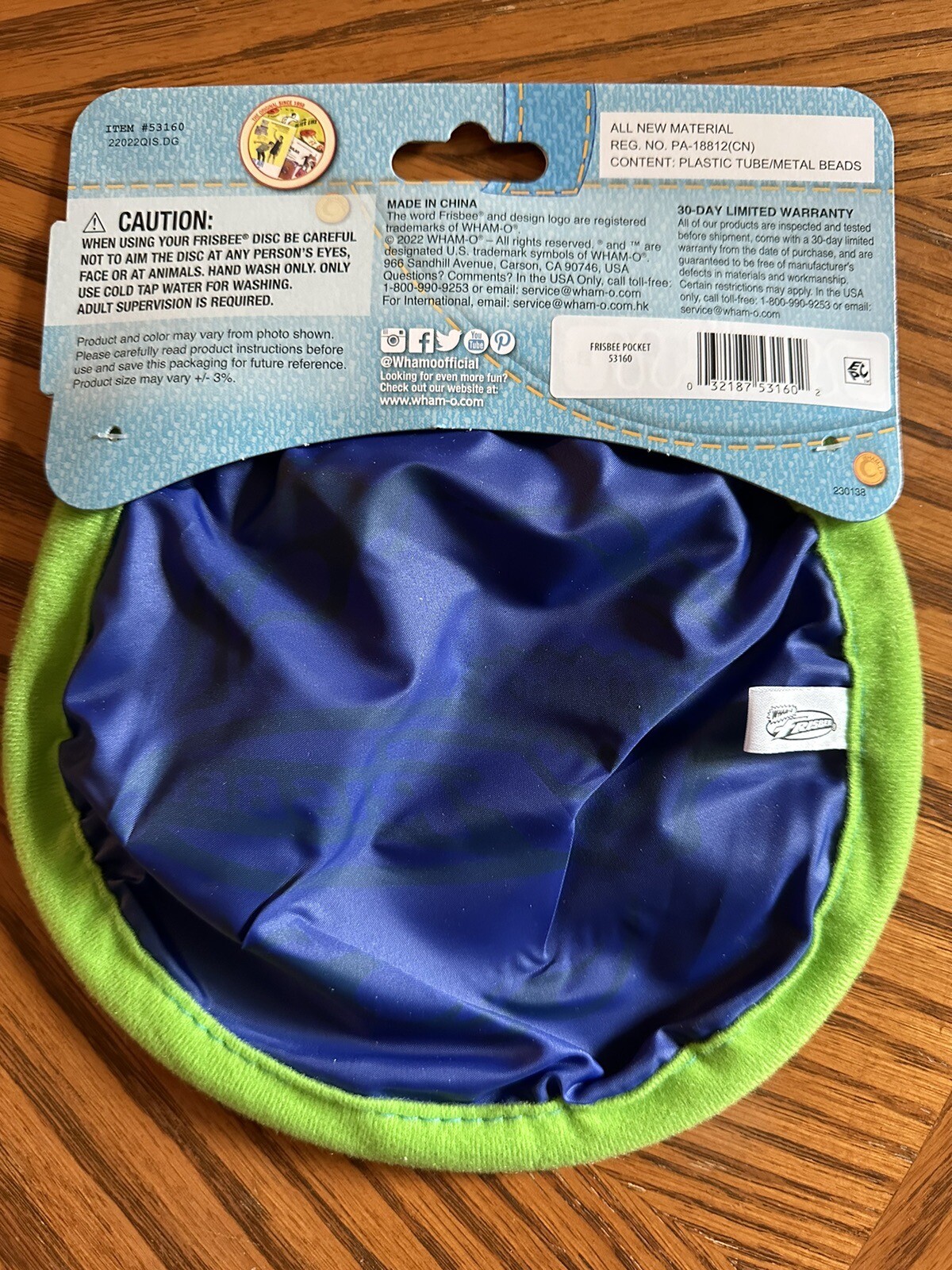 Wham-O  Frisbee Pocket.  New