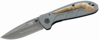 Herbertz Einhandmesser, Aisi 420, Aluminium, Wurzelholz, Mit PersöNlicher Gravur