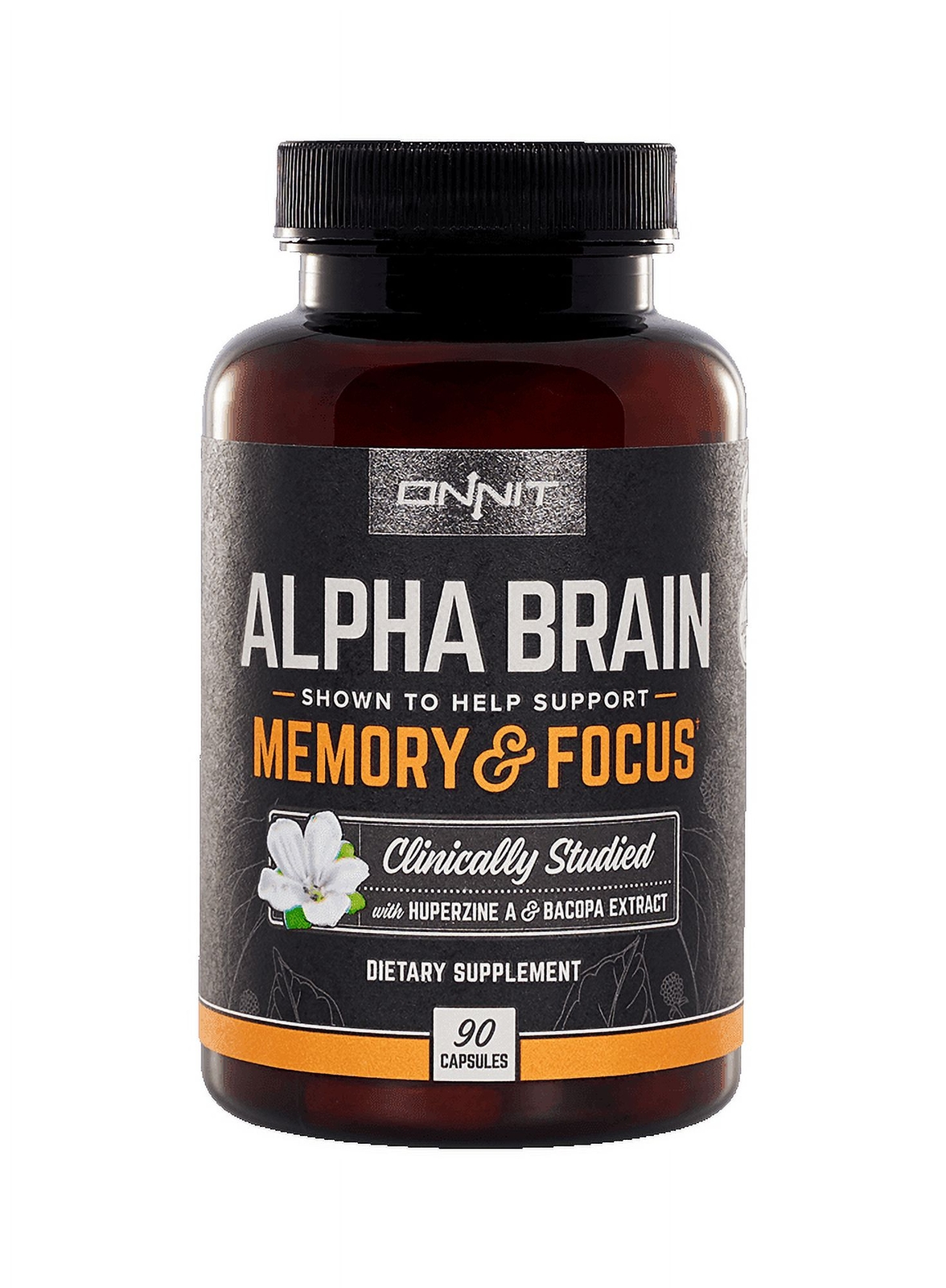 Onnit - Alpha Brain Memory & Focus con Huperzina A y Bacopa 90 Cápsulas