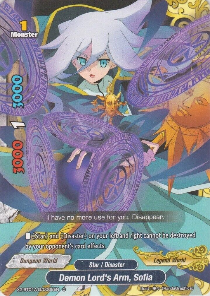 Bushiroad Future Card Buddyfight Demon Lord's Arm, Sofia X2-BT01A